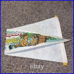 Extremely Rare 1985 Ice Capades And Ewoks Star Wars Pennant! See Bends/read
