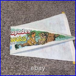 Extremely Rare 1985 Ice Capades And Ewoks Star Wars Pennant! See Bends/read