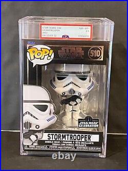 FUNKO POP! 2022 Star Wars Celebration Exclusive Stormtrooper #510 PSA 8.5