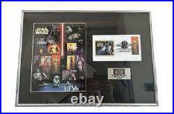 Framed 2007 Star Wars 1st Day of Issue Stamp Sheet 67/200 18x13