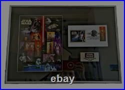 Framed 2007 Star Wars 1st Day of Issue Stamp Sheet 67/200 18x13