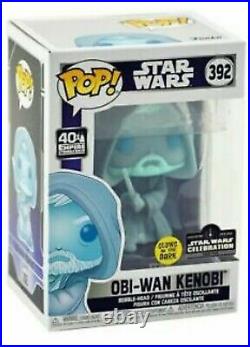 Funko Obi-Wan Kenobi Glow In Dark #392 Star Wars Celebration LE ships 1/9/21