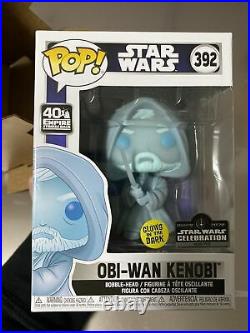 Funko Obi-Wan Kenobi -Star Wars Celebration Exclusive (Glow In The Dark) IN HAND