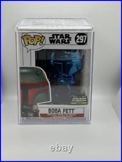 Funko POP Boba Fett Star Wars Celebration Exclusive Blue Chrome #297 NEW