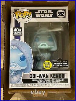 Funko POP GITD Obi-Wan Kenobi Star Wars Celebration Exclusive only 3k made