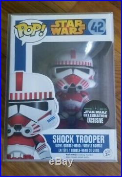 Funko Pop! #42 Star Wars Celebration Exclusive Shock Trooper with Pop Protector