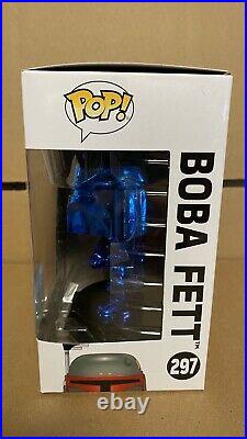 Funko Pop! Boba Fett Blue Chrome 2019 Galactic Convention Exclusive WithSoft Case
