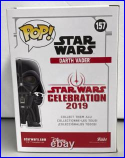 Funko Pop Darth Vader #157 Blue Chrome 2019 Star Wars Celebration Limited 2500