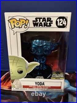 Funko Pop! Vinyl Star Wars Yoda (Blue/Chrome) Star Wars Celebration #124