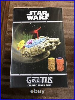 Geeki Tiki Star Wars Millennium Falcon Han Solo Chewbacca Tiki Mug Set