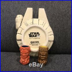 Geeki Tiki Star Wars Millennium Falcon Tiki Mug with Bonus Han & Chewie Muglets