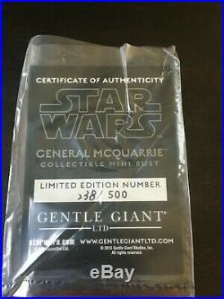 Gentle Giant GENERAL MCQUARRIE MINI BUST Star Wars Celebration Exclusive 238/500