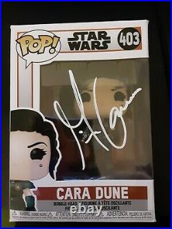 Gina Carano Signed Autograph Funko Pop Cara Dune Star Wars Mandalorian 403 SWAU