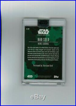 HARRISON FORD Autograph /25 Star Wars Stellar Auto SEALED Han Solo INDIANA JONES