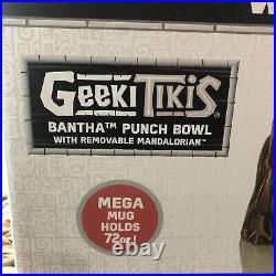 L. E. Geeki Tiki Star Wars Celebration 2022 Bantha Mandalorian Punch Bowl Set
