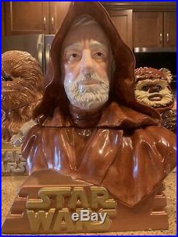 Limited Edition Star Wars 1997 Obi Wan Kenobi Cookie Jar Bust 495/1000