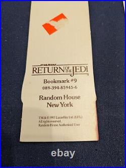 Lot 15 Star Wars Return of the Jedi Bookmarks Random House 1983 Set Lando Vader