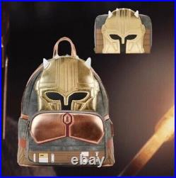 Loungefly Star Wars Celebration Armorer Cosplay Mini Backpack and Wallet