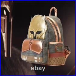 Loungefly Star Wars Celebration Armorer Cosplay Mini Backpack and Wallet