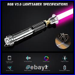 Luke Lightsaber RGB Dueling Cosplay Metal Smooth Swing Star Wars Replica Saber Luke Lightsaber RGB Dueling Cosplay Metal Smooth Swing Star Wars Replica Saber