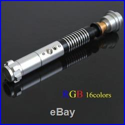Luke Star Wars Lightsaber Jedi Cosplay RGB 16 LED Colors Dueling Metal Handle FX