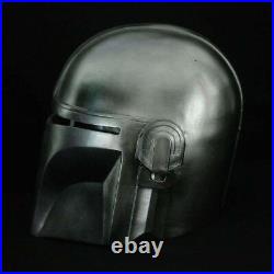 Mandalorian 18 Guage Steel Medieval Star Wars Helmet Replica With Chin Strap