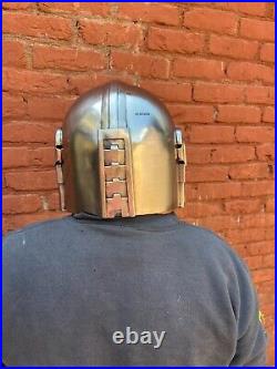 Mandalorian Helmet Handmade Cosplay Mask Padded Complete Air Brush Grey