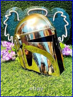 Mandalorian Helmet Star Wars Wearable Boba fett Helmet Collectible Gold Edition