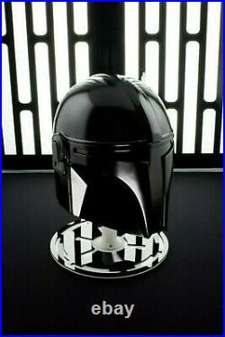 Mandalorian Star Wars black helmet detailed wearable Replica Fully Wearable