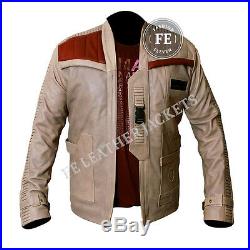 Men's Leather Jacket Celebrity Designer Look John Boyega Finn Star Wars
