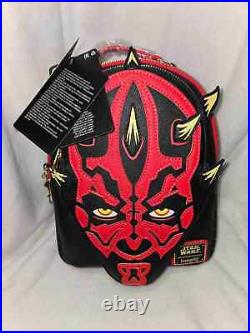 NEW Loungefly Star Wars Darth Maul Mini Backpack Black Red 25th Anniversary