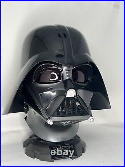 NEW Star Wars Darth Vader Helmet WithStand And Laser Engraved Metal Plaque
