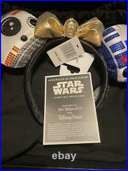 NWT Disney Star Wars Droid Her Universe Minnie Mouse Ears Ashley Eckstein