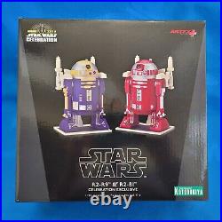 New! Star Wars Celebration Exclusive Artfx+ R2-r9 & R2-b1 1/10 Scale Model Kit
