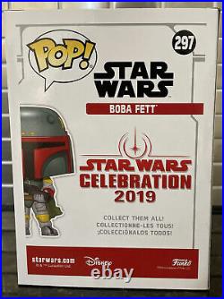 Official Funko Pop! 2019 Star Wars Celebration Blue Chrome Boba Fett 297