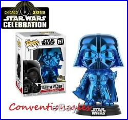 Official Star Wars Celebration 2019 Funko Pop! Blue Chrome Darth Vader
