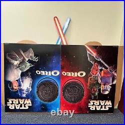 Oreo Star Wars Store Display Standees Luke Skywalker & Darth Vader DAMAGED