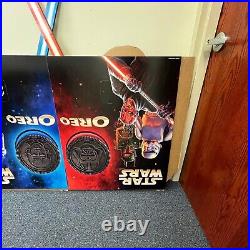 Oreo Star Wars Store Display Standees Luke Skywalker & Darth Vader DAMAGED