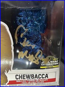 PETER MAYHEW SIGNED Funko Pop! Star Wars Celebration 2019 Chewbacca # 63