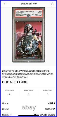 PSA 9 2015 Star Wars Celebration Mint Empire Strikes Exclusive BOBA FETT #10