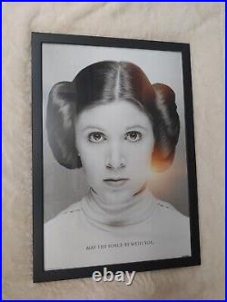 Princess Leia Carrie Fisher May the Force Be With You 20x14 Promo Poster 2017