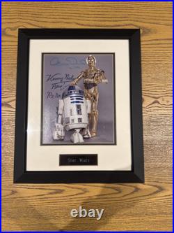 R2D2 And C-3PO Signed Picture Star Wars