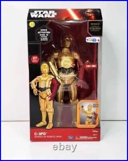 RARE NIB STAR WARS C-3PO Force Awakens Interactive ROBOTIC Droid 16 Thinkway