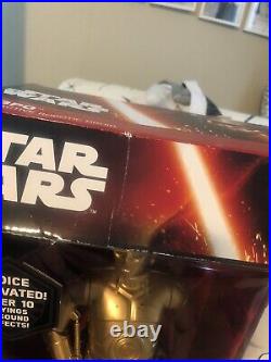 RARE NIB STAR WARS C-3PO Force Awakens Interactive ROBOTIC Droid 16 Thinkway