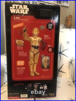 RARE NIB STAR WARS C-3PO Force Awakens Interactive ROBOTIC Droid 16 Thinkway