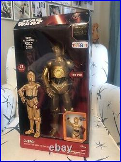 RARE NIB STAR WARS C-3PO Force Awakens Interactive ROBOTIC Droid 16 Thinkway