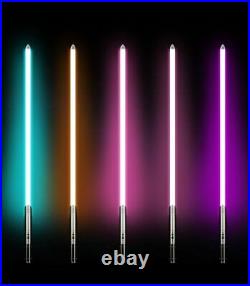 RGB Star Wars Luke Skywalker Lightsaber Silver Metal 11 Colors RGB Light Replic