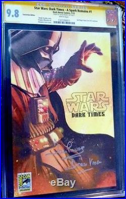 STAR WARSDARK TIMES A Spark Remains #1 CGC SS 9.8 signed by DAVID PROWSE