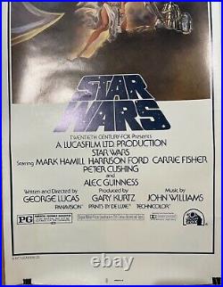 STAR WARS (1977) Original Authentic Movie Insert 14 X 36 George Lucus