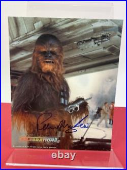 STAR WARS 2002 Celebration II Peter Mayhew Chewbacca Signed Photo Beckett